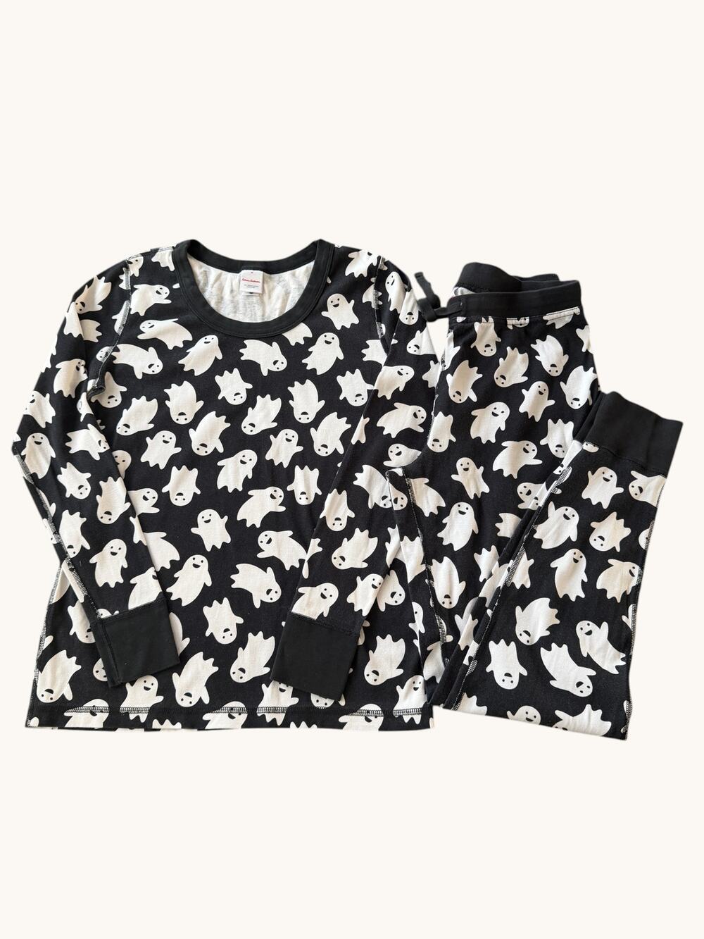 Hanna Andersson Friendly Ghosties Pajama Set Women's M Organic Cotton